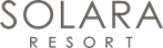 Solara Resort logo in modern brown uppercase letters