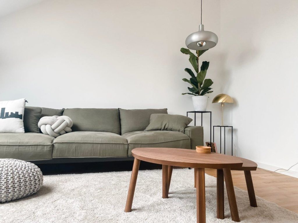 Image of a well-furnished living room in an Airbnb property.